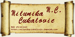 Milunika Čukalović vizit kartica